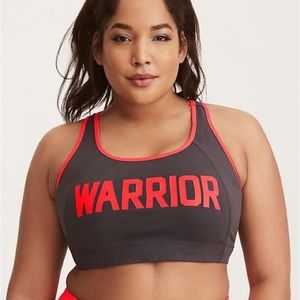 NWOT Torrid Warrior Grey Active Sports Bra 2X